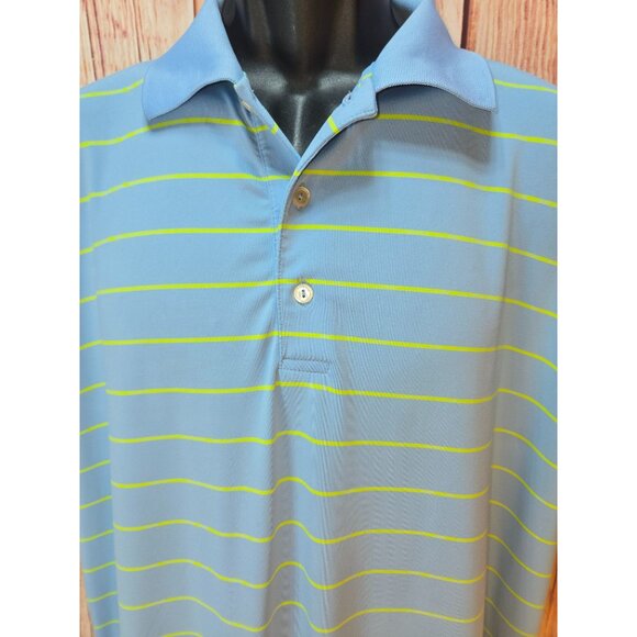 Peter Millar Mens Summer Comfort Blue Polo Shirt Large - Picture 3 of 7
